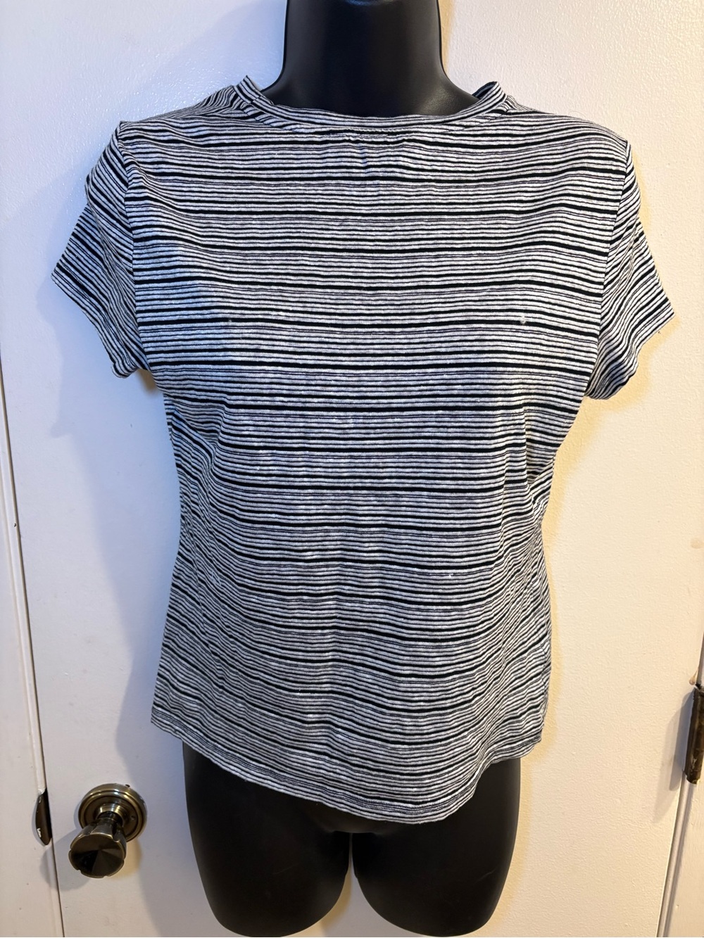 Vince Tiny Tee 2 Women’s Striped Linen Blend T-shirts Size Small
